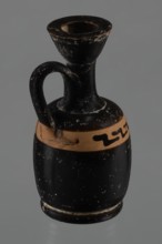 Black-finned aryballois lekythos, /workshop., repossession Silesia. Lekythos, black-finned pottery.