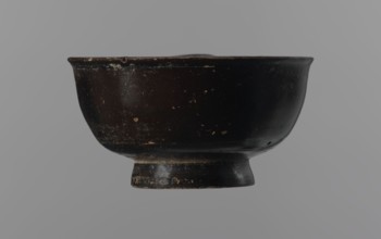 Black-finned goblet, unknown Attic workshop, repossession Zabkowice Slaskie, ceramics, black-finned