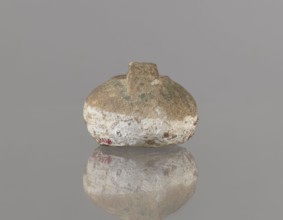 Oil lamp, Islamic art, Persian, utility ceramic for everyday use. Oil lamp with a round container