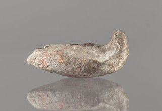 Oil lamp, Islamic art, Arabic culture; oil lamp in pottery with conical handle and traceably marked