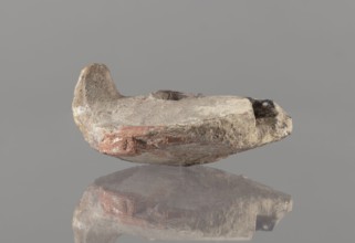 Oil lamp, Islamic art, Arabic culture; oil lamp in pottery with conical handle and traceably marked