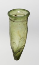 Lamp oil container, deposit provenance, Islamic art, Arabic culture, glass oil lamp, cream enamel