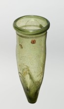 Lamp oil container, deposit provenance, Islamic art, Arabic culture, glass oil lamp, cream enamel