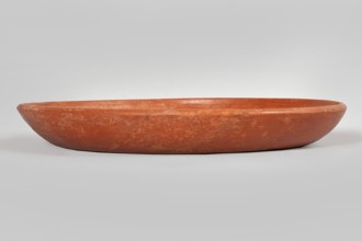 Terra sigillata plate, Roman, 325–400/420 CE, found in Tunisia; plate, height 24.9 cm, width 3.3 cm