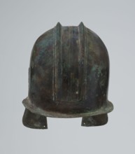 Bronze helmet, 550–500 BC, likely Italy, armament; height 24 cm, width 18.5 cm, depth 23.2 cm,