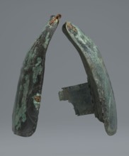 Two-piece torso armor with buckles, 4th century BC 375–325 BC, Southern Italy, weaponry., A pair of