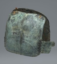 Two-piece torso armor with buckles, 4th century BC 375–325 BC, Southern Italy, weaponry, A corroded