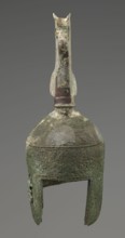 Bronze helmet, 8th–7th century BC, Italy, armament; height 46 cm, width 17.5 cm, depth 23 cm,
