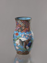 Vase, doves, flowers iconography, Japanese art, Japanese culture, birds, Meiji 1868–1912, peonies,