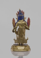 Maitreya Buddha of the Future, Tibetan Buddhist art, figurine, bodhisattva iconographic, lotus