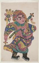 Menshen Gate Guardian; Menshen Gate Guardian iconography; nianhua; New Year's pictures; Gate