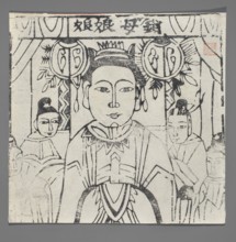 Goddess - guardian deity, Chinese art, Chinese culture, guardian deities iconography, nianhua, New