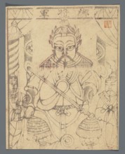 Image of the General, Chinese culture, nianhua New Year's picture, early 20th century, Yanzhou,