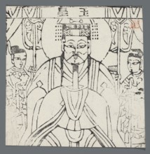 Jade Emperor, emperors, Chinese culture, jade, Chinese art, nianhua New Year's picture, early 20th