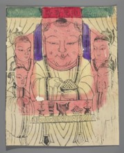 Deity caring for people suffering from smallpox, nianhua New Year picture, graphic print, early