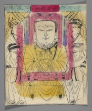 Goddess — protector of people suffering from measles and smallpox; nianhua New Year's picture,