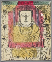Goddess favoring the conception of a child; nianhua New Year's picture, early 20th century,