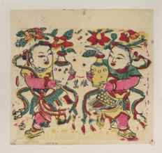 Deities of Joy, Chinese culture, nianhua New Year's pictures, Deities in the form of boys with