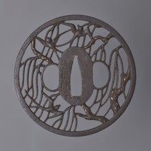 Crossguard tsuba by Nakai Tomotsune II. Early 18th century Edo period, 1603–1868. Iron round tsuba