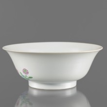 Bowl, ; Chinese; Qing dynasty, Yongzheng period 1723–1735. Porcelain with white transparent fritted