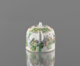 Teapot with lid, ceramics, figurative scenes, Paderewski, Ignacy Jan 1860-1941, gardens, Chinese