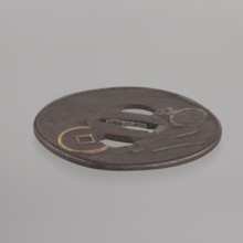Crossguard tsuba, Umetada,  school, Umetada, Shigeyoshi, / personal slogans / author, Japanese art,