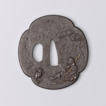 Crossguard tsuba, Kaneie craftsman, Edo period 18th century, 1603–1868, Japan — Fushimi, Yamashiro.