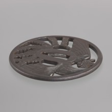 Crossguard tsuba, Kinai,  school author, Echizen Kinai,  school; phoenixes iconography, hoo
