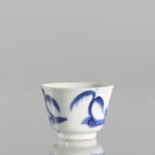 Bowl, ceramics, blue-and-white porcelain, Qing 1644–1911, 19th century, China. Bowl with flared