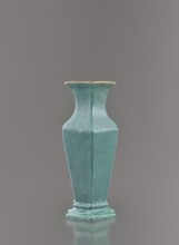 Vase, Chinese, Qing dynasty 1644–1911, 19th century. Ceramic vessel covered with a turquoise glaze