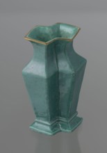 Vase, Chinese, Qing dynasty 1644–1911, 19th century. Ceramic vessel covered with a turquoise glaze
