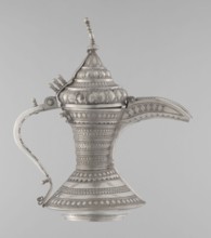 Teapot, Persian Iran, Qajar dynasty 1785–1925. 19th–20th century. Silver vessel for tea/coffee,