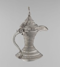 Teapot, Persian, Qajar dynasty 1785–1925; teapot/kettle for beverages tea/coffee; geometric motifs;
