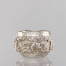 Bowl, South Asian culture, Indian culture, Indian art; hunting iconography: tigers, horses,
