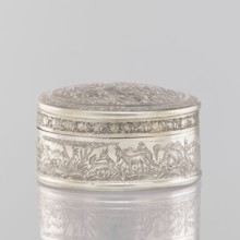 Box with lid; creator, 19th century India; Indian art; materials: tin/container vessel; dimensions: