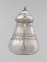 Teapot, teapot, Turkish, Ottoman dynasty 1299–1922; 19th century, Turkey; vessel; materials not