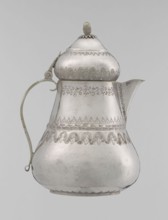 Teapot, 19th century, Turkish Ottoman dynasty, 1299–1922. Silver vessel teapot, height 17.0 cm,