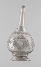 Bottle for spraying water soaked in perfumes, Islamic art, vessels, plant ornament, floral motifs;