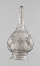 Bottle for spraying water soaked in perfumes, Islamic art, Islamic culture, vessel with plant and