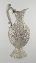 Jug, late 19th century, Northern India, Iran, silver vessel, height 43 cm, weight 1795 g. A tall