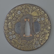 Crossguard tsuba, Mino school/author, Japanese, Edo period 1603–1868, 18th century. Round tsuba