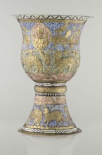 Cup, Persian, Qajar dynasty 1785–1925, 19th century, Iran. Ceramic vessel, height 25.5 cm, diameter