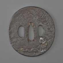 Crossguard tsuba, Kaneie craftsman, 18th century Edo Period, 1603–1868, Japan; Fushimi, Yamashiro