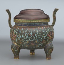 Ding-type incense burner with cover; maker, Chinese; Qing dynasty, Qianlong period 1736–1795;