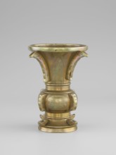 Gu-type vase, Vase with a shape inspired by the cult vessel gu, with four convex, interrupted