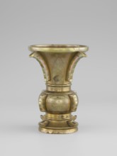 Gu-type vase, Vase with a shape inspired by the cult vessel gu, with four convex, interrupted