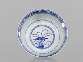 Bowl, Chinese, Qing dynasty 1644–1911, 18th–19th century. Blue-and-white porcelain, rice pattern
