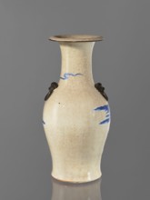 Vase, Chinese, figurative scenes, ceramics, blue and white porcelain, cracklework decoration,