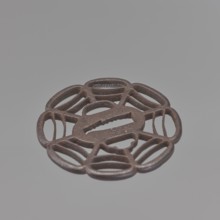 Crossguard tsuba, Tomotsugu; Japanese; Edo period 1603–1868, 19th century ; tsuba, height 8.0 cm,