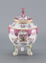 Vase with a Lid by Edmé Samson 1810–1891, porcelain, Chinese-style decoration with European